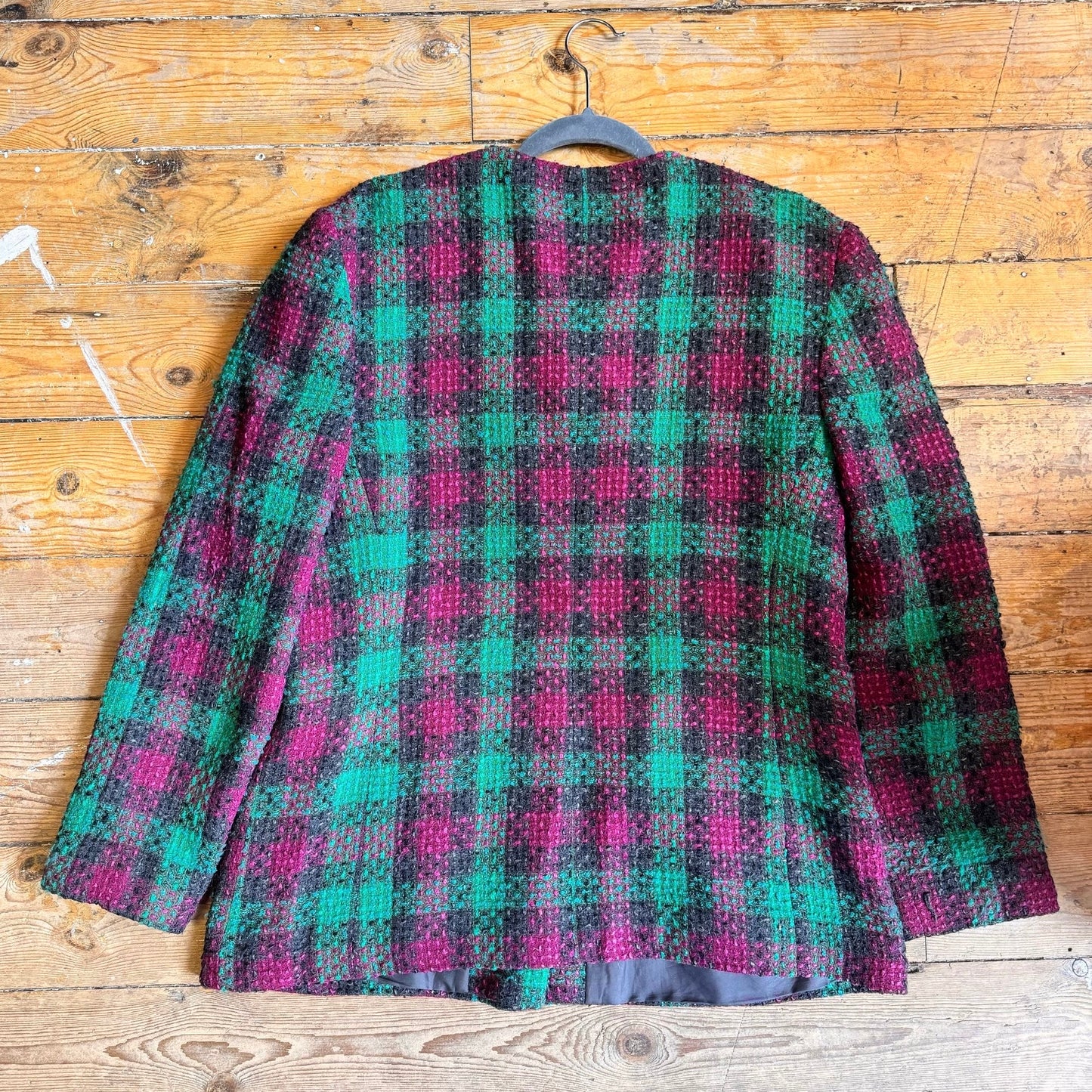 1980’s Check Boucle Jacket UK 16