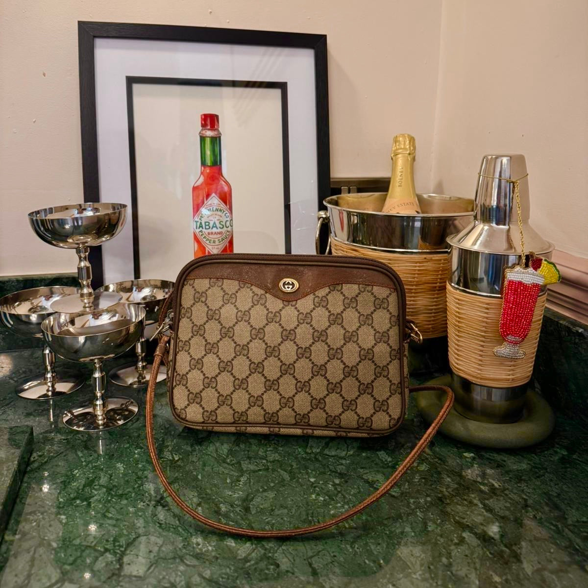 1980’s Gucci Monogram Crossbody Bag