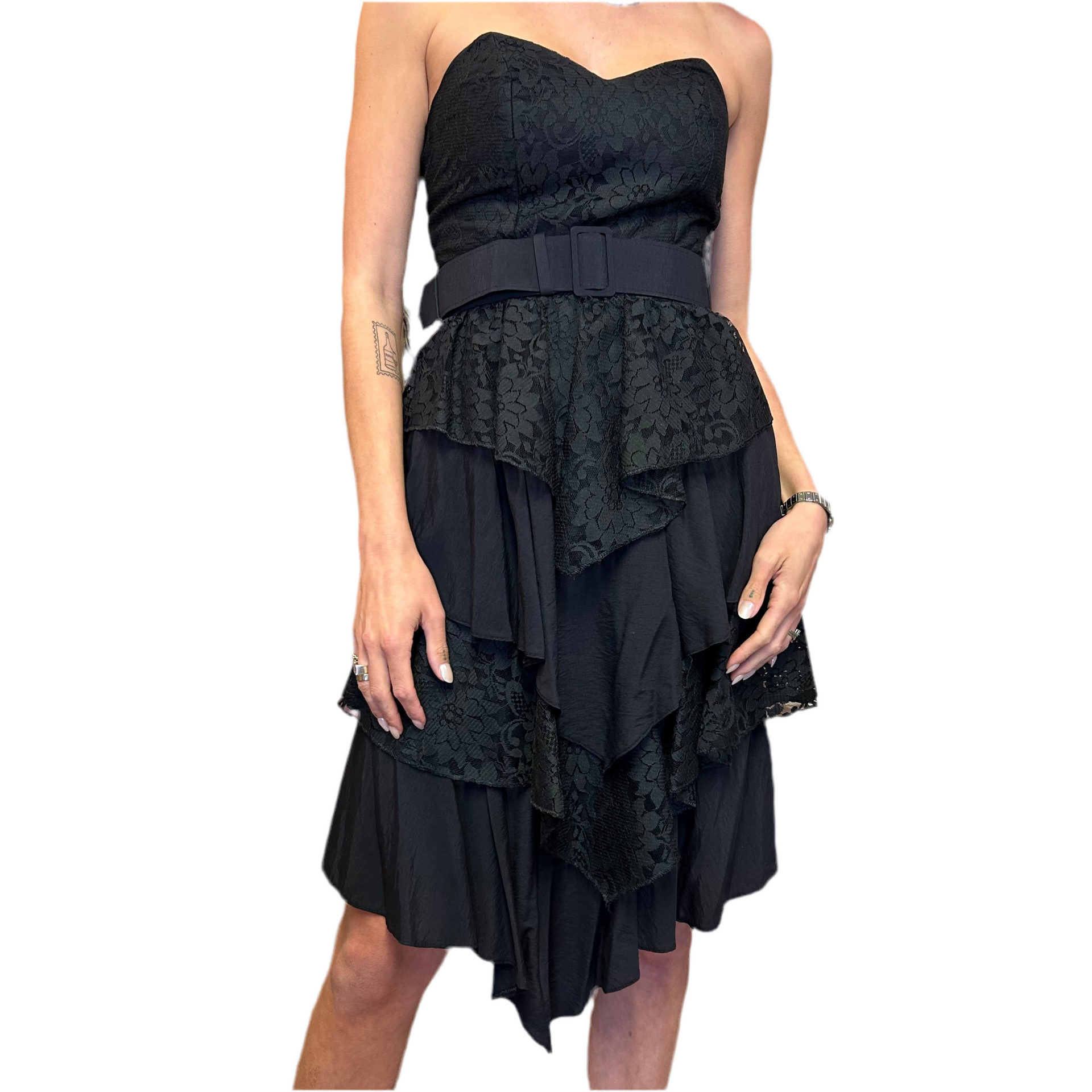 1980's Lace Rara Dress UK 6-8 – The Velvet Pig Vintage