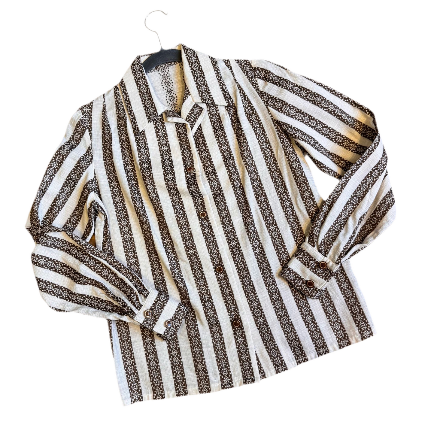 1960’s Textured Stripe Blouse UK 12
