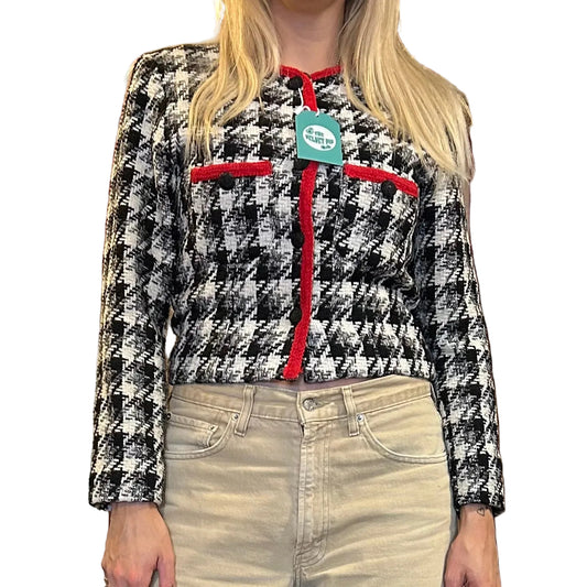 1980’s Hounds Tooth Bouclé Jacket UK 10