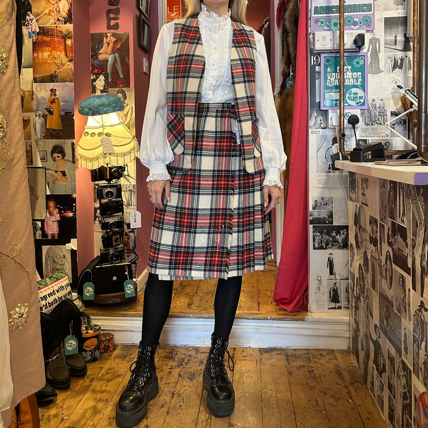 1970’s Laird-Portch Scottish Tartan Waistcoat & Kilt (UK 10-12)