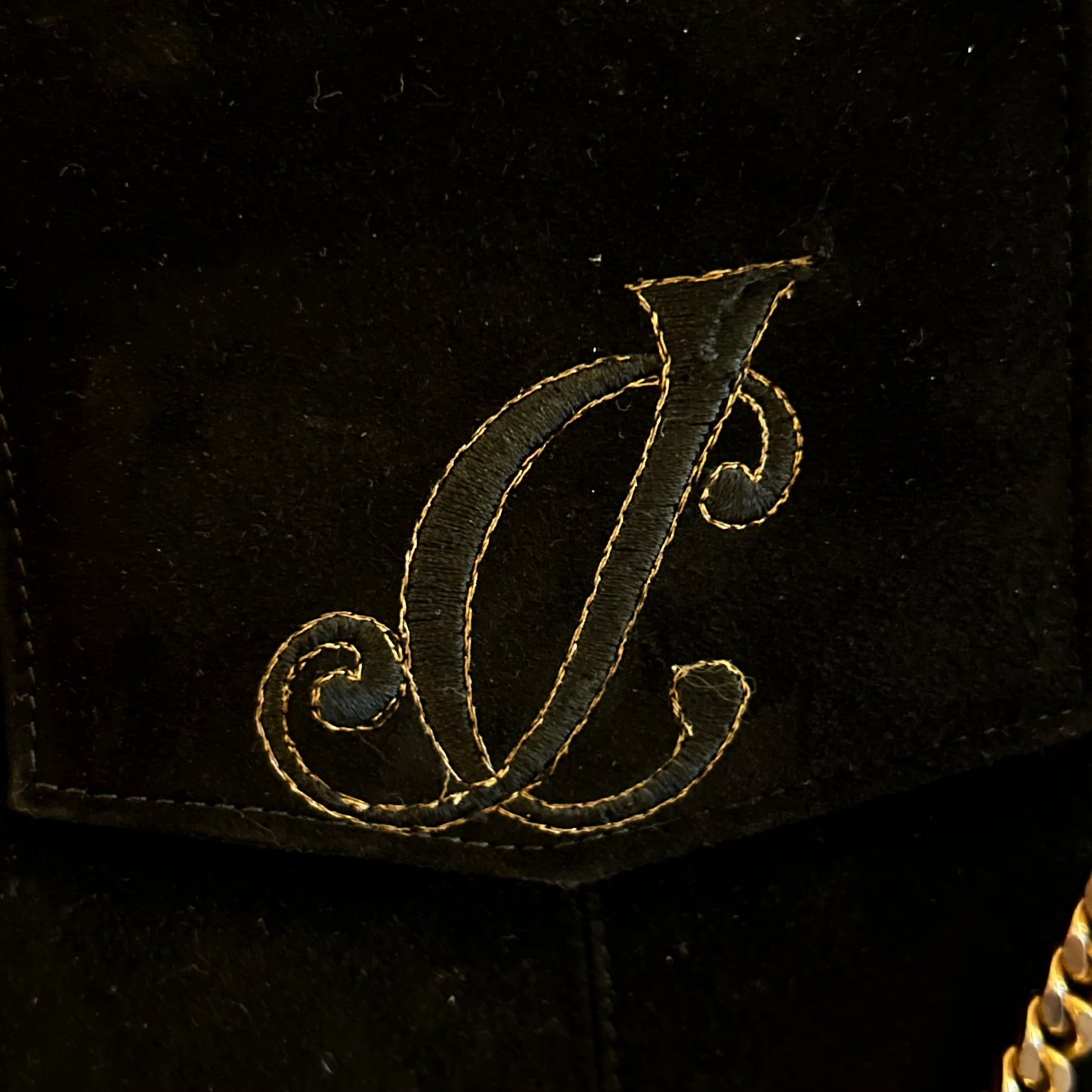 1980’s Charles Jourdan Suede Curved Bag