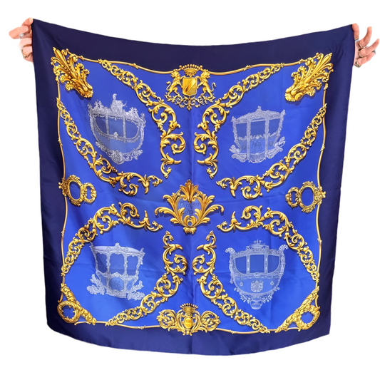 1987 Hermés Carrosses d’Or Silk Scarf