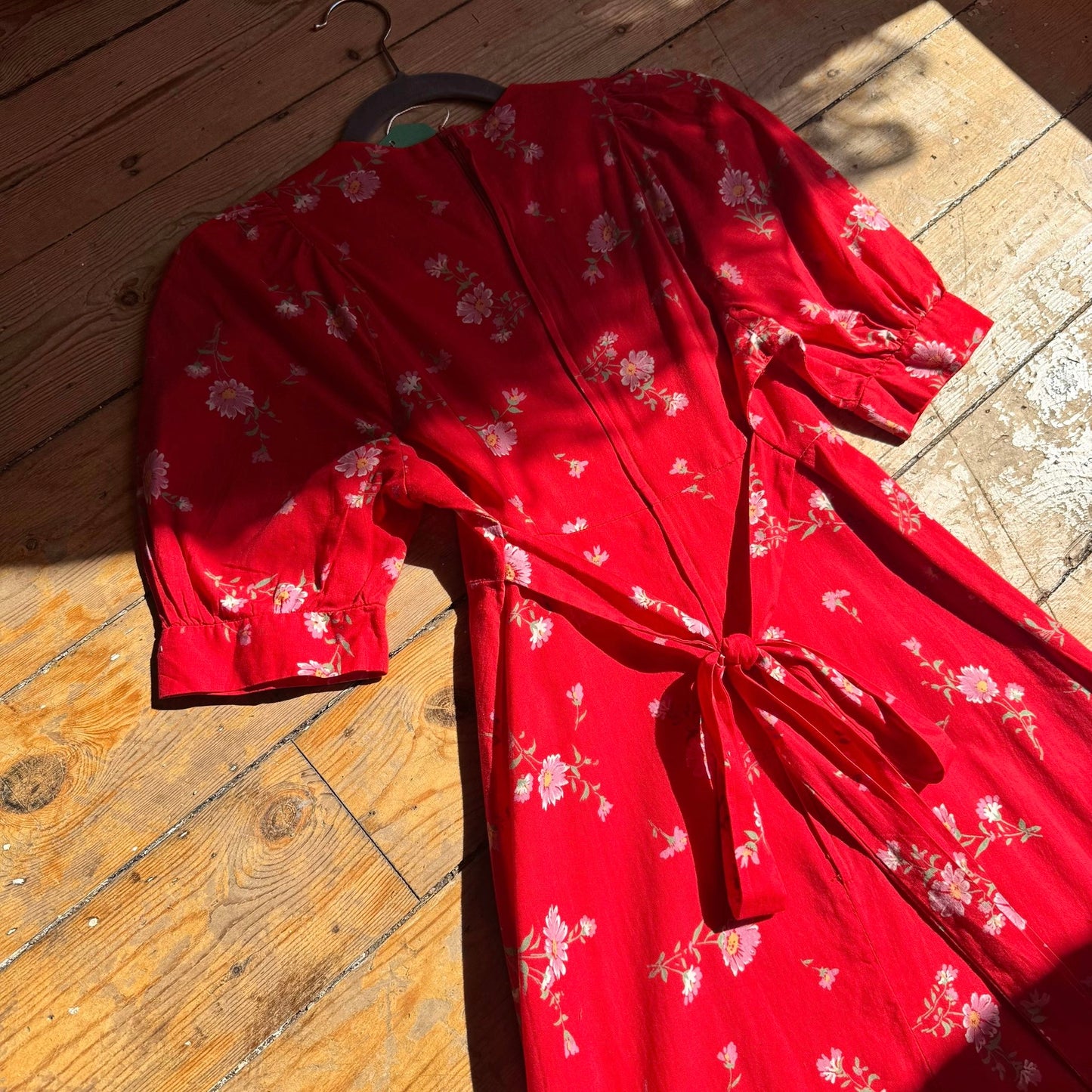 1970’s Floral Cotton Prairie Dress UK 10