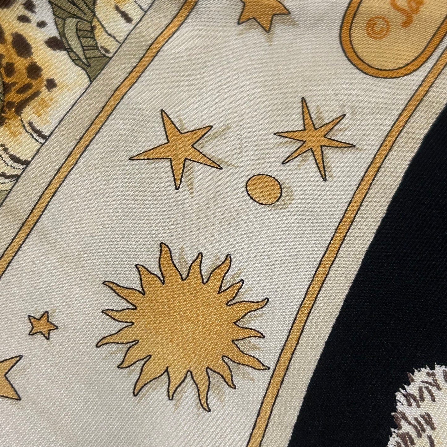 1980’s Salvatore Ferragamo Silk Day & Night Leopard Scarf