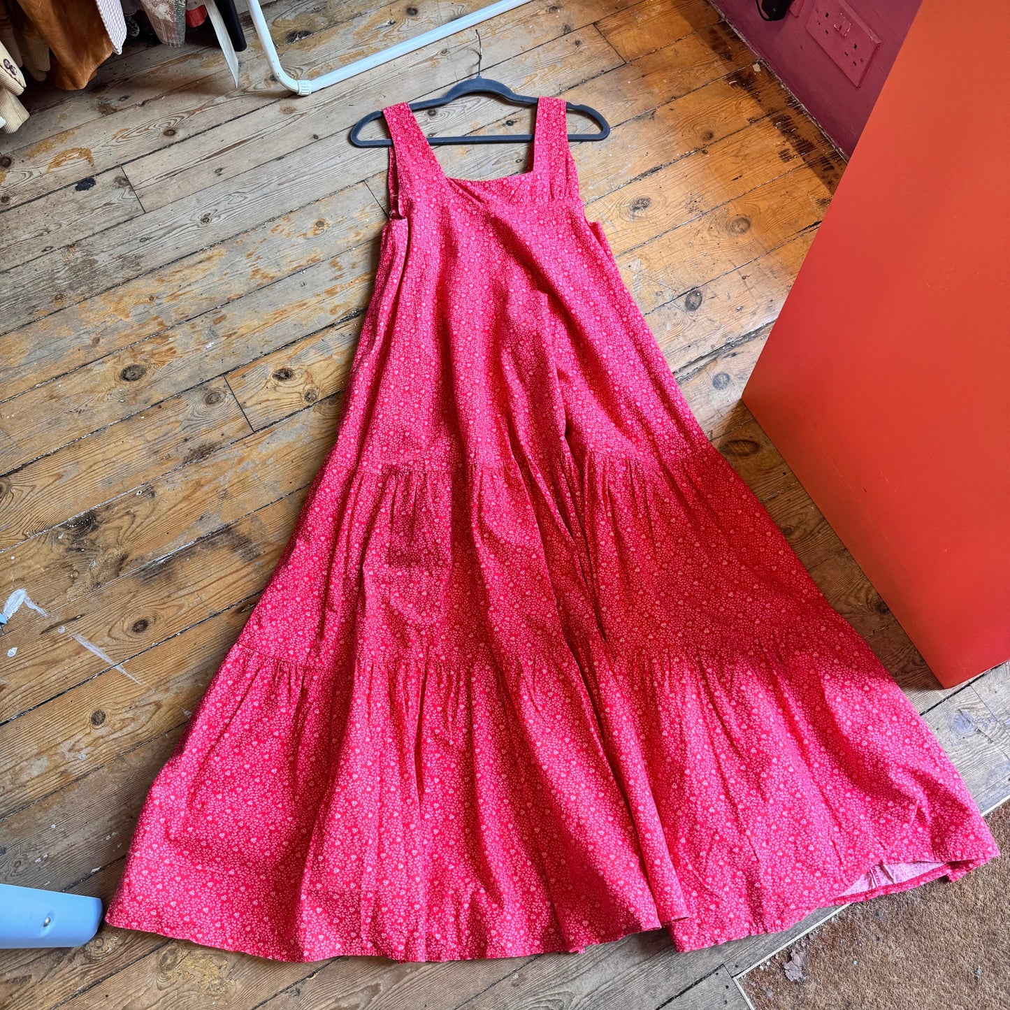 1970’s Ditsy Floral Layered Cotton Dress UK 10-12