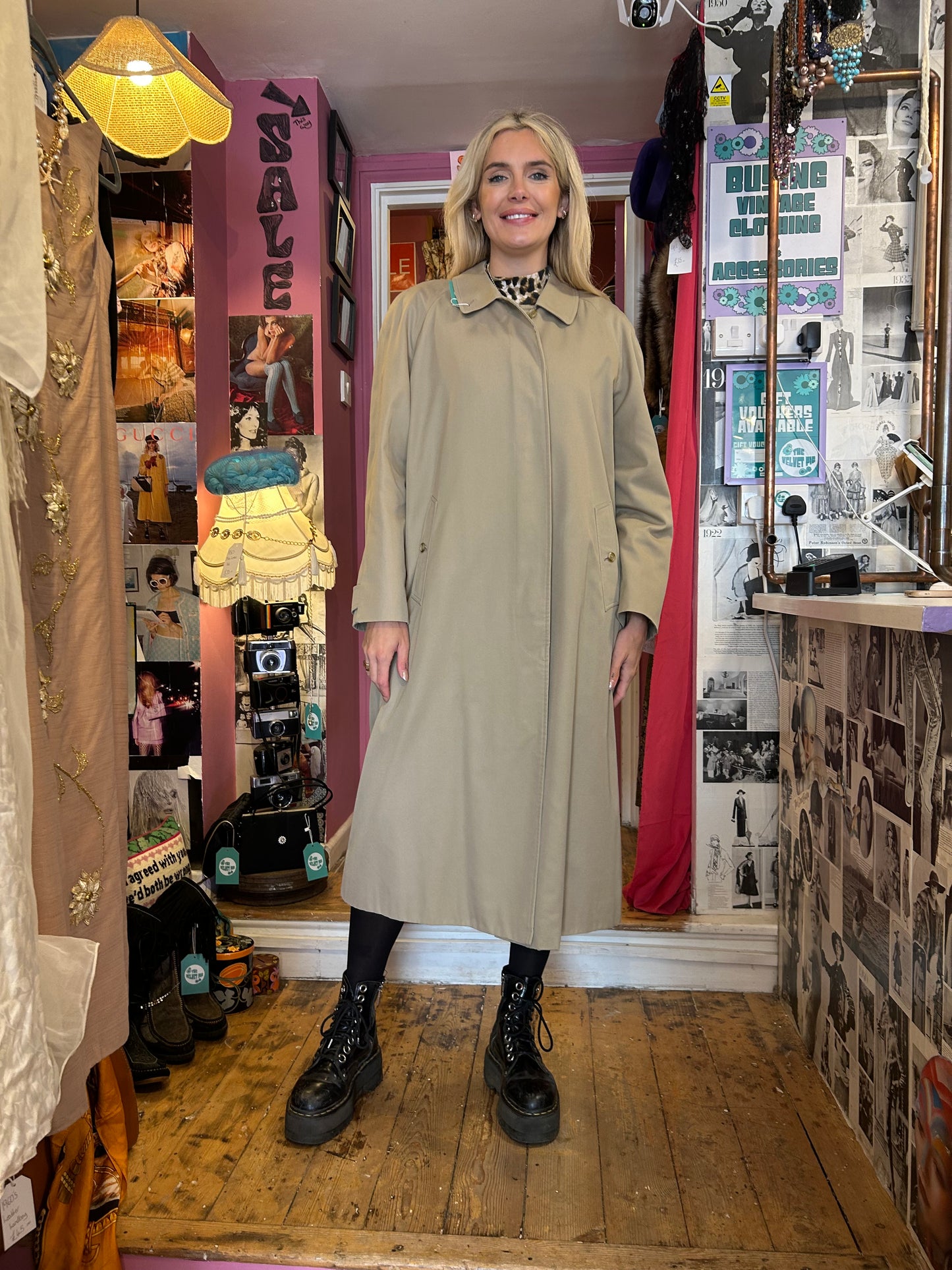 1980’s Burberry’s Nova Check Mac One Size