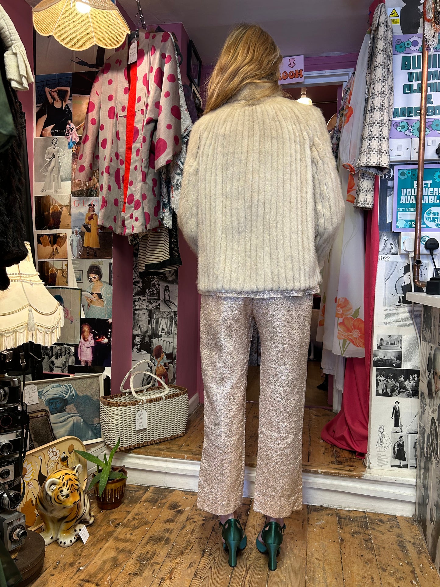 1980’s Blonde Mink Fur Jacket UK 10-12