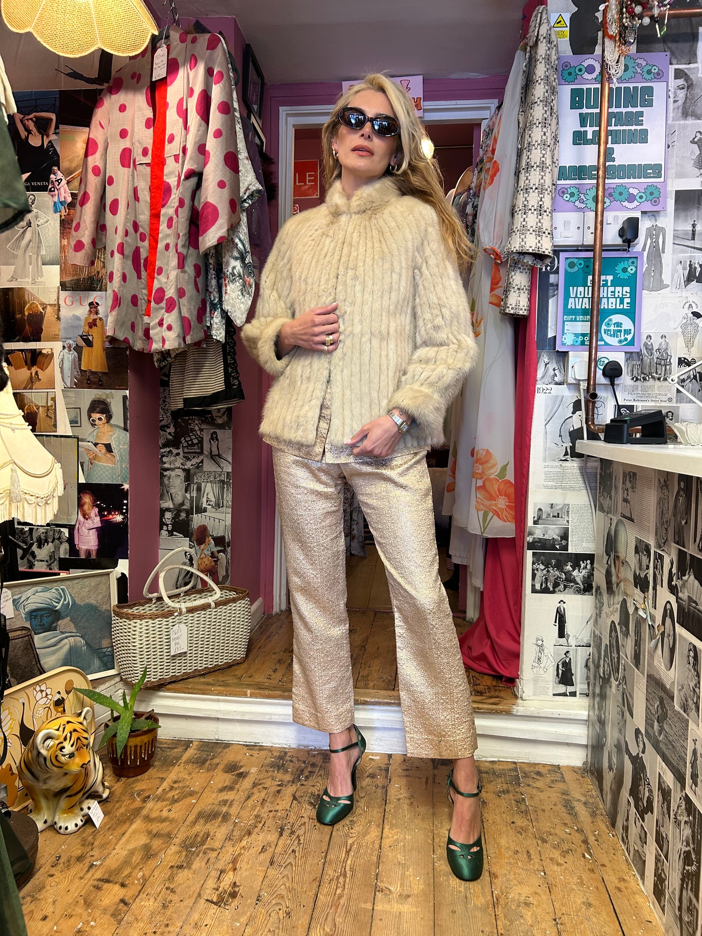 1980’s Blonde Mink Fur Jacket UK 10-12
