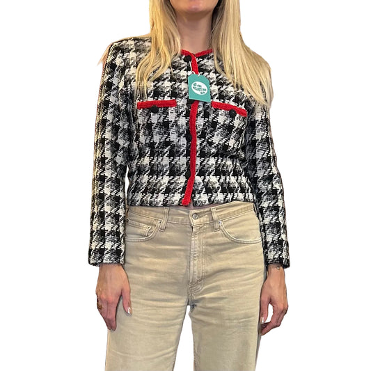 1980’s Hounds Tooth Bouclé Jacket UK 10