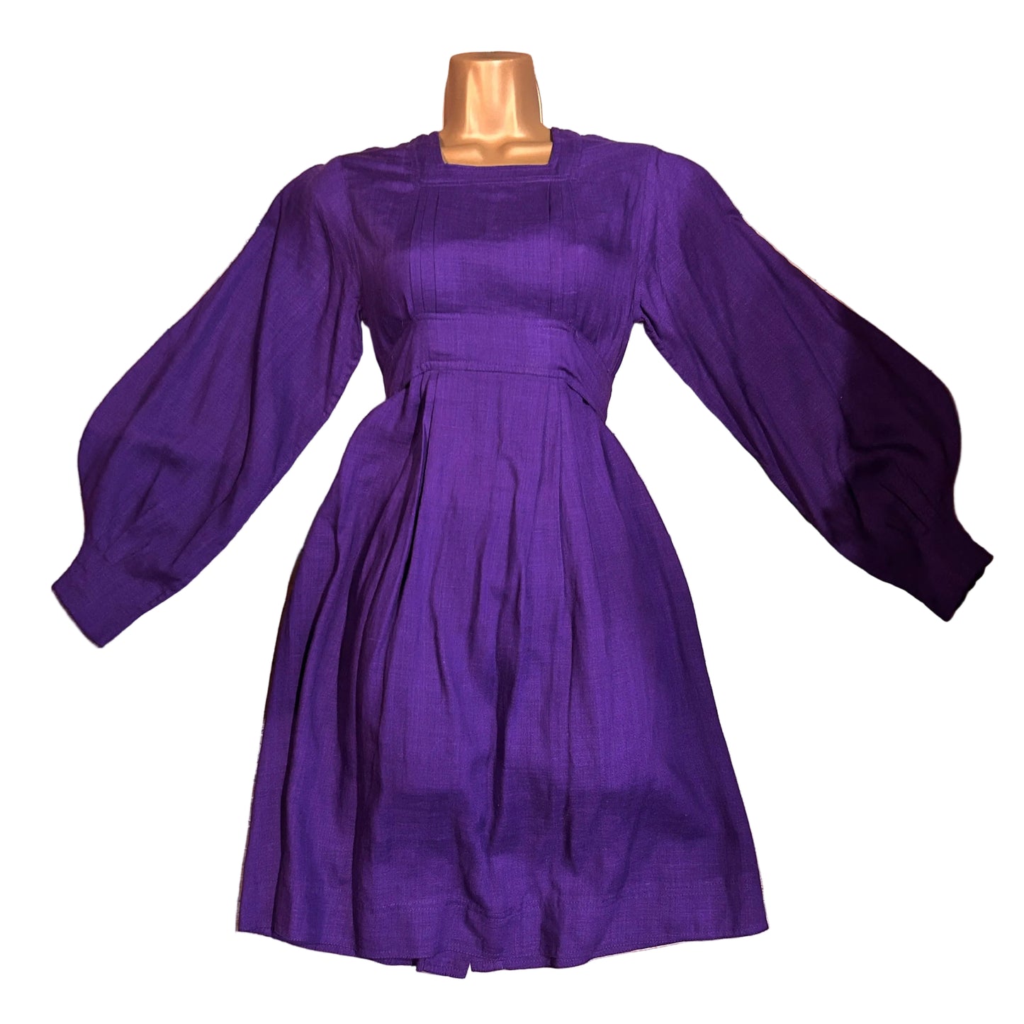 1960’s Jean Muir Balloon Sleeve Mini Dress UK 6-8