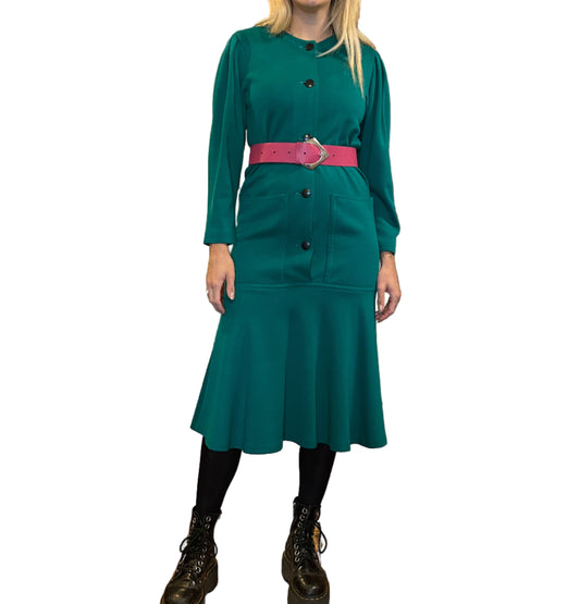 1980’s Marcoias Paris Drop Waist Dress UK 10-12