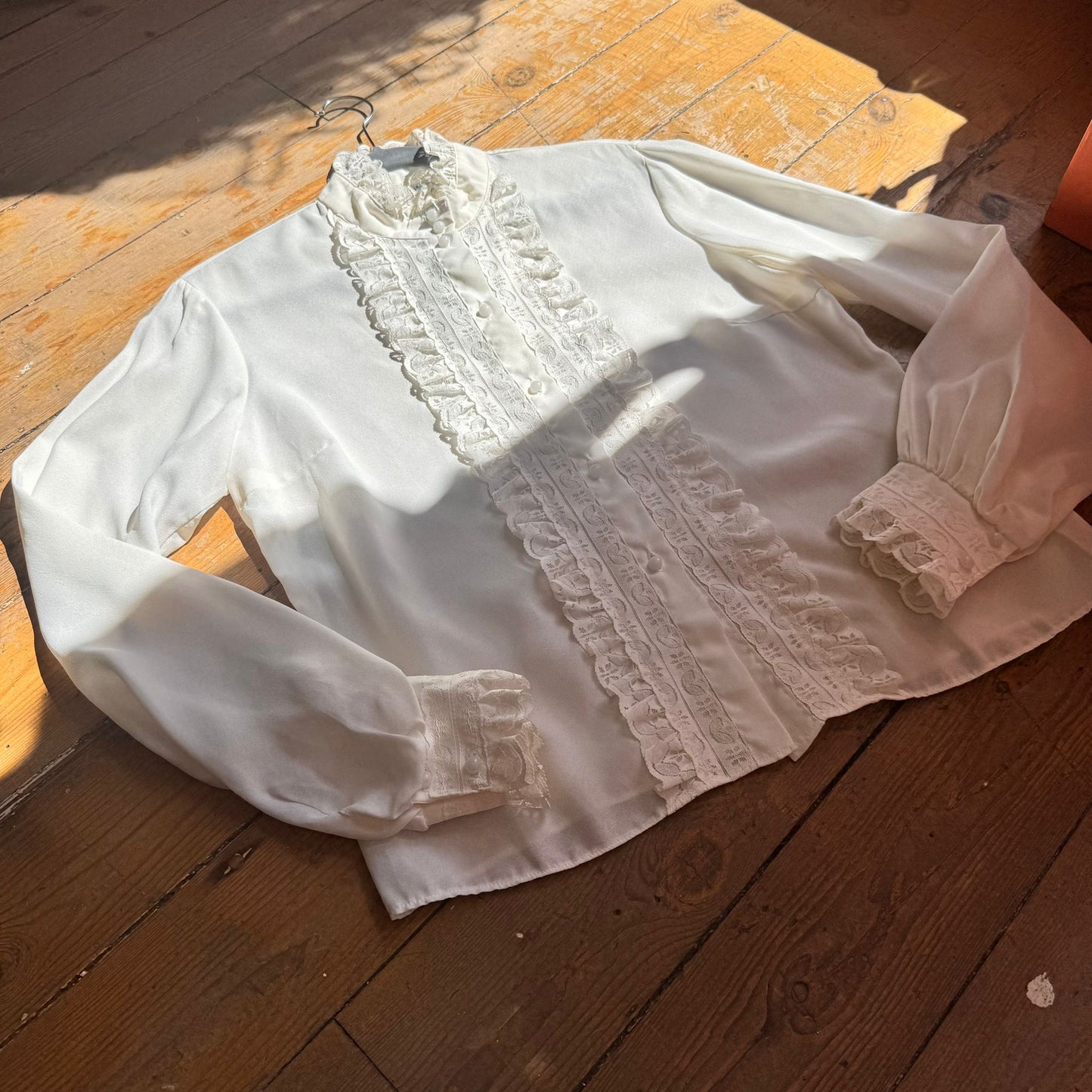 1960’s Elsie Whiteley Frilly Blouse UK 12-14