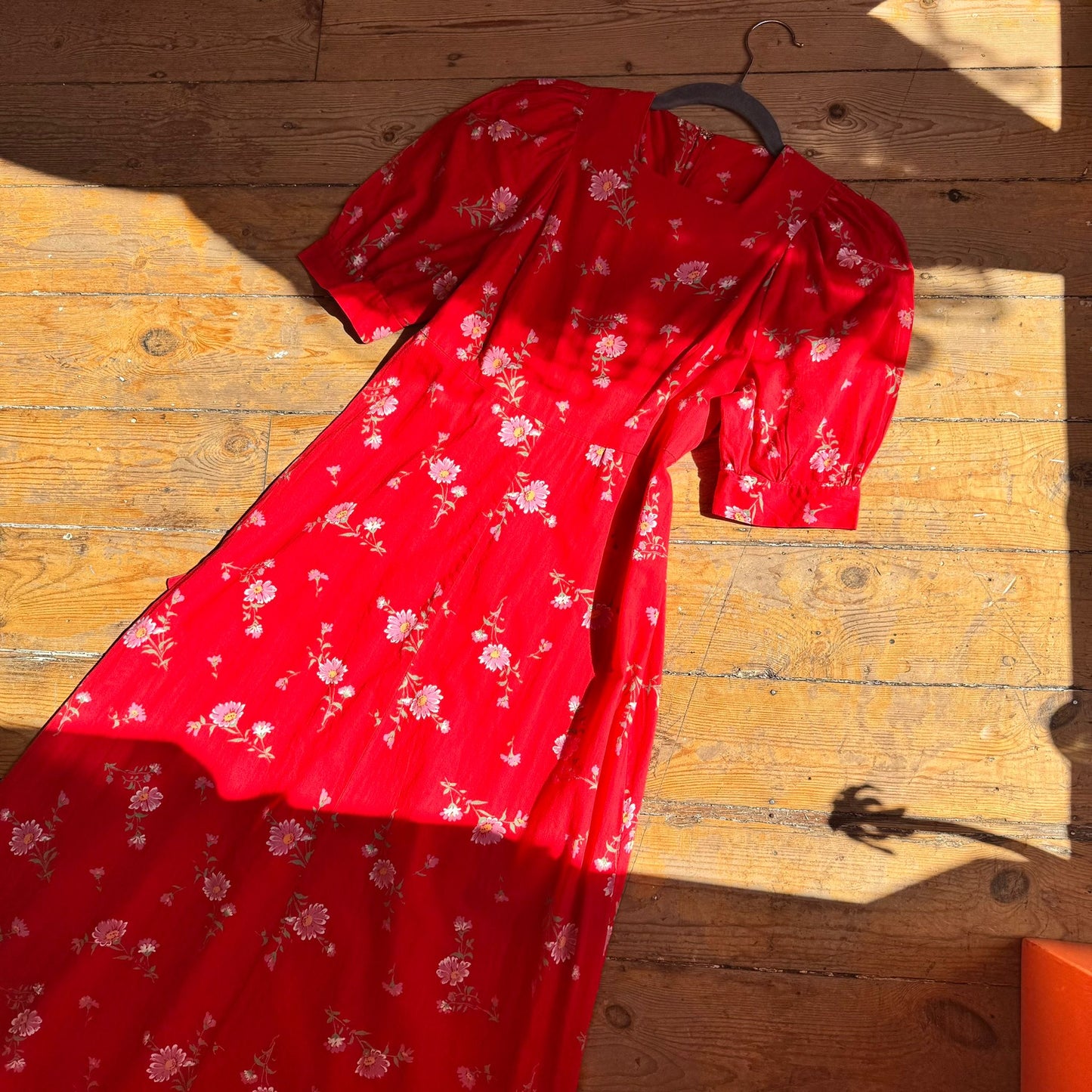1970’s Floral Cotton Prairie Dress UK 10